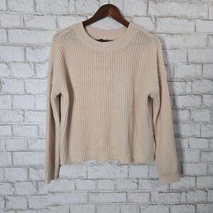 Jack by BB Dakota cream lace up back sweater